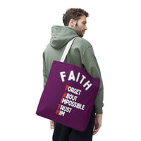 FAITH: Forget About Impossible, Trust Him Tote - Purple