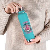 Fight Warrior Survive Champion Pink Ribbon 22oz Insulated Water Bottle