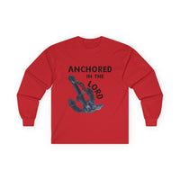 Anchored in the Lord Long Sleeve Tee - Black