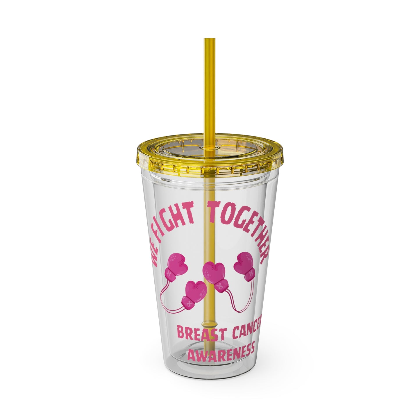 "We Fight Together" 16oz Tumbler with Straw Cup