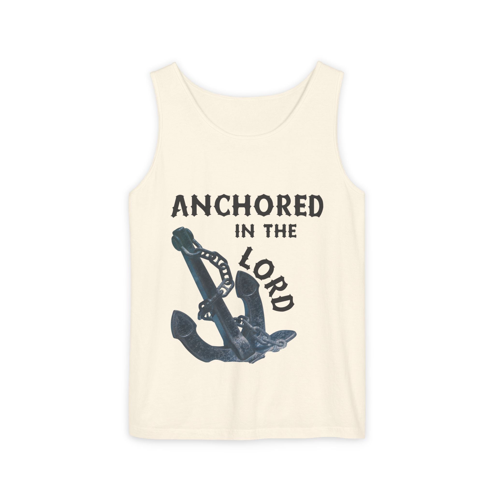 Anchored in the Lord Tank Top - Black