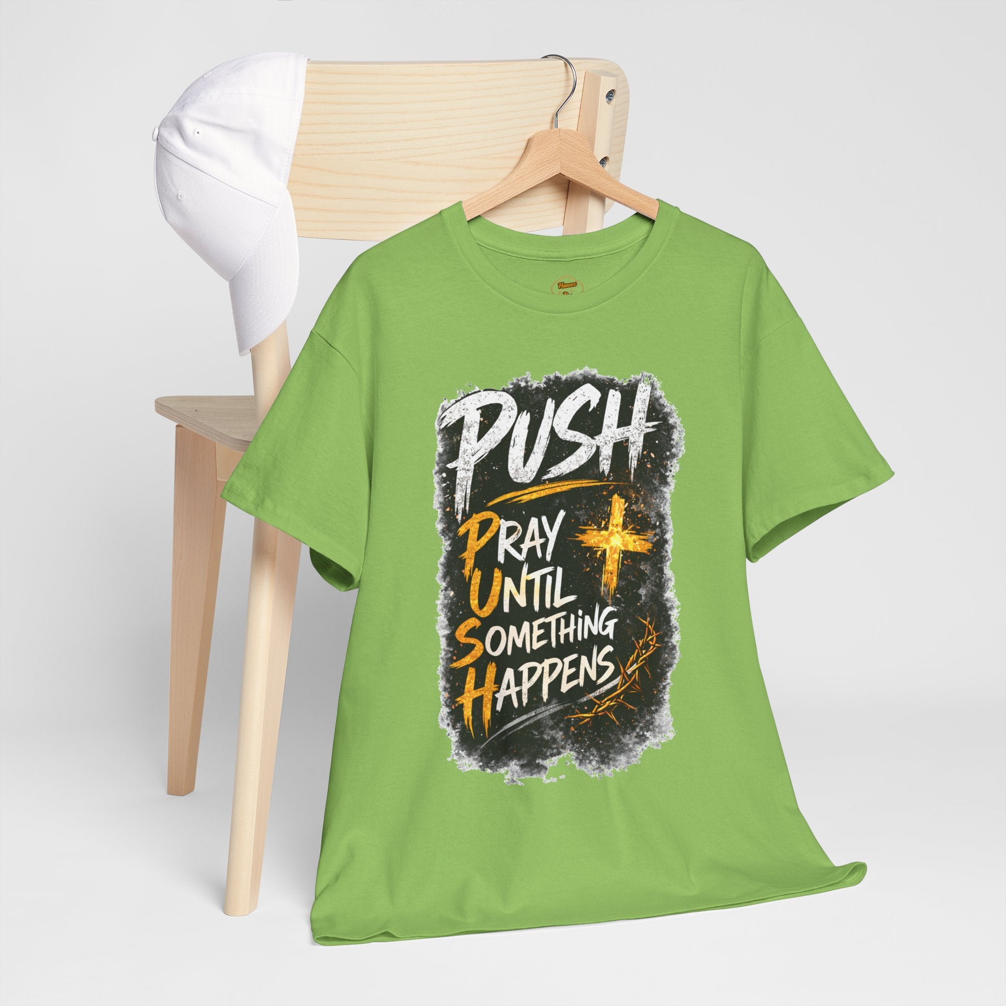 PUSH Pray Until Something Happens Christian T-Shirt  - 2