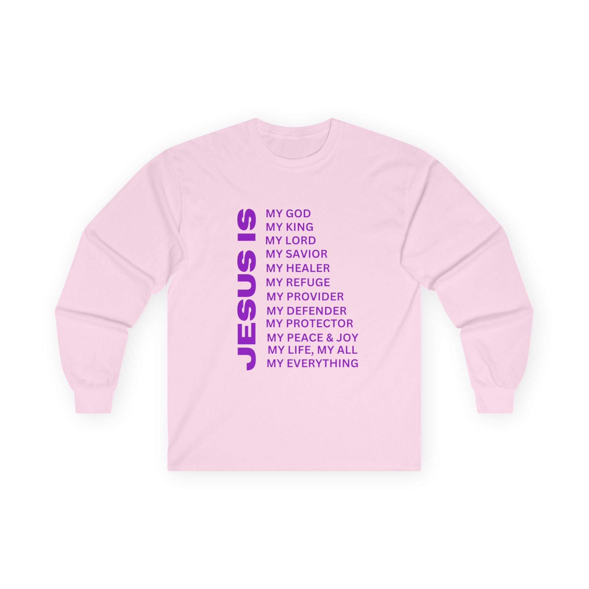 Christian JESUS IS Long Sleeve - Purple