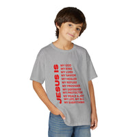 Christian JESUS IS Youth Short Sleeve - Red