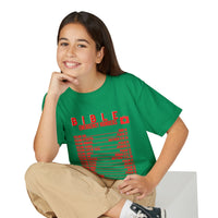 Bible Emergency Numbers Youth T-Shirt — Red