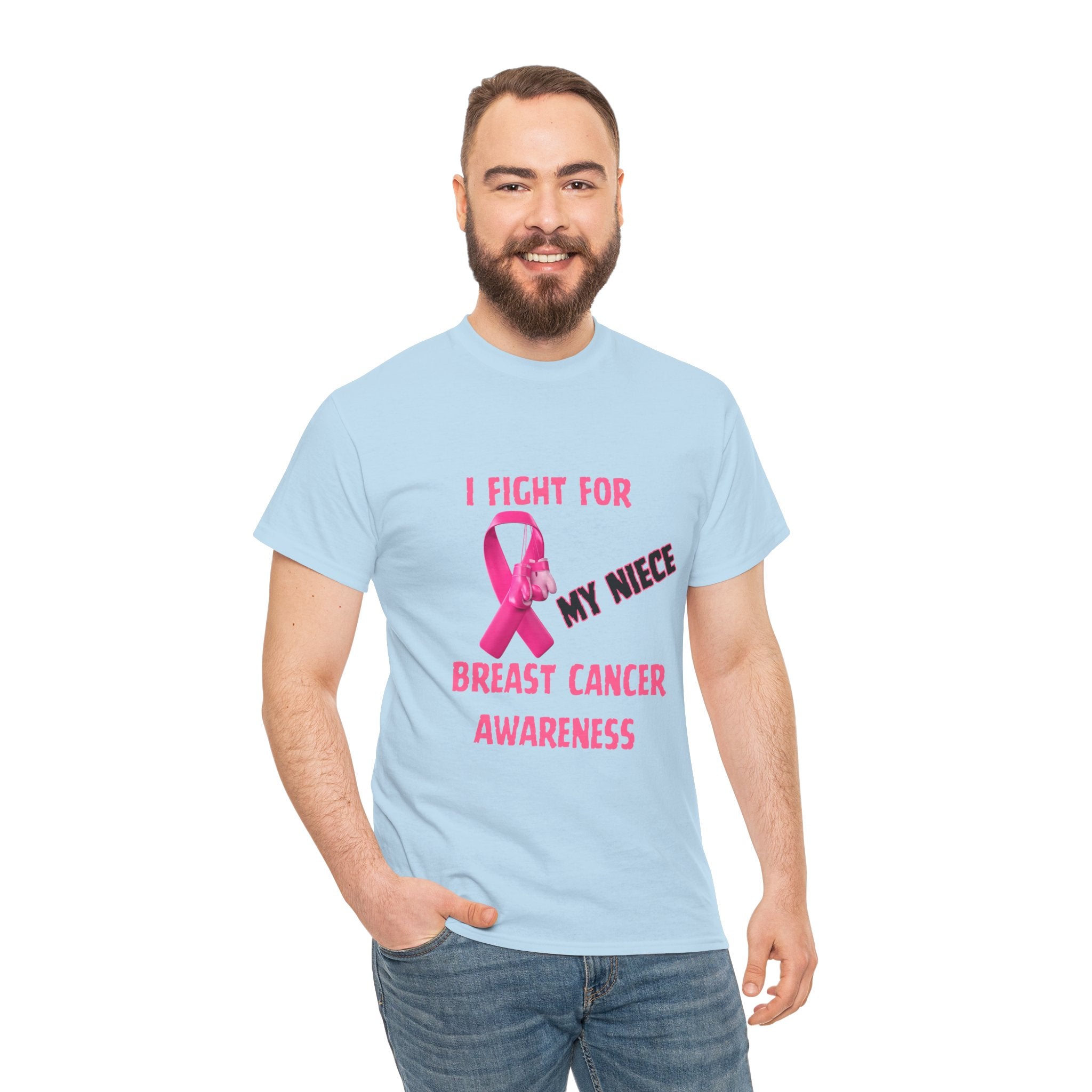 I Fight for My Niece Pink Ribbon T-Shirt