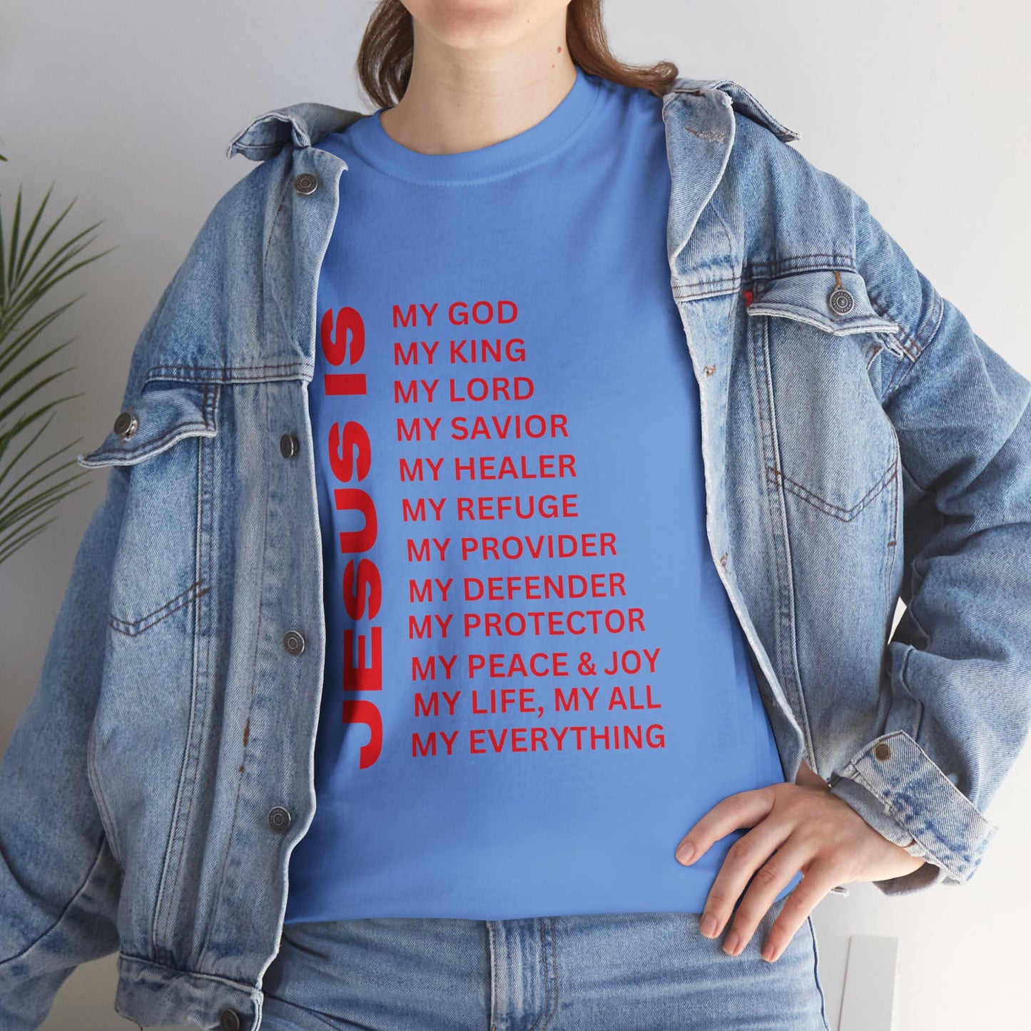 Christian JESUS IS T-Shirt - Red
