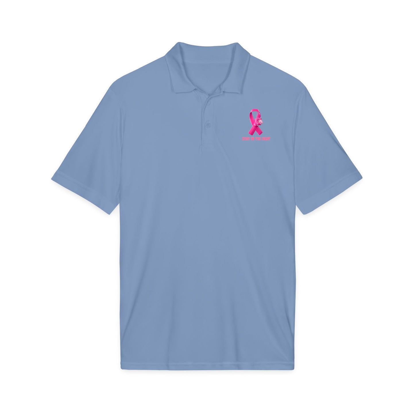 Breast Cancer Pink Ribbon “Stay in the Fight” Polo