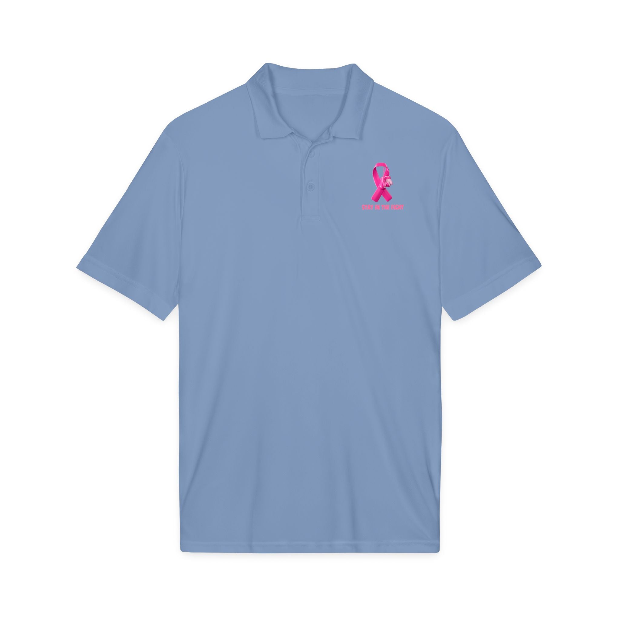 Breast Cancer Pink Ribbon “Stay in the Fight” Polo