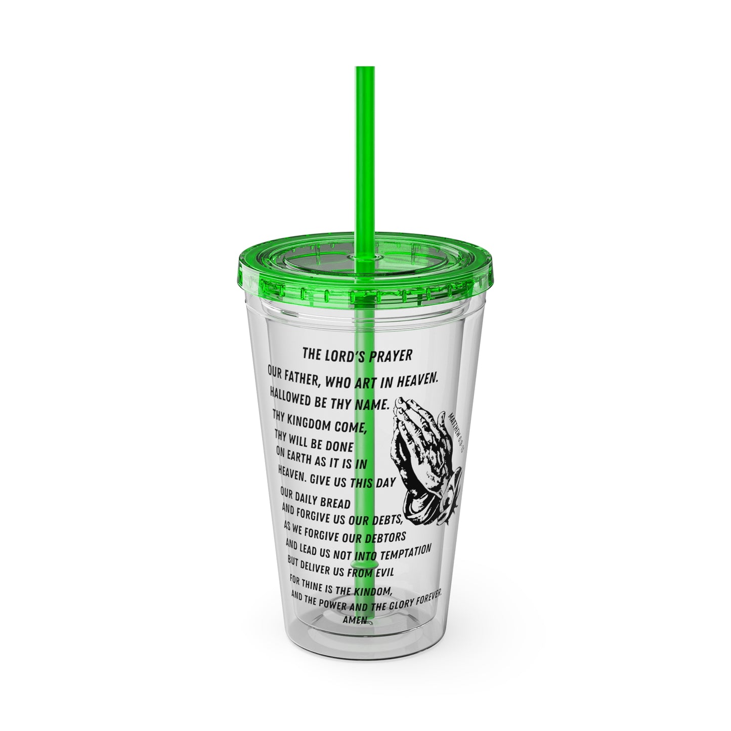 The Lord's Prayer 16oz Tumbler with Straw