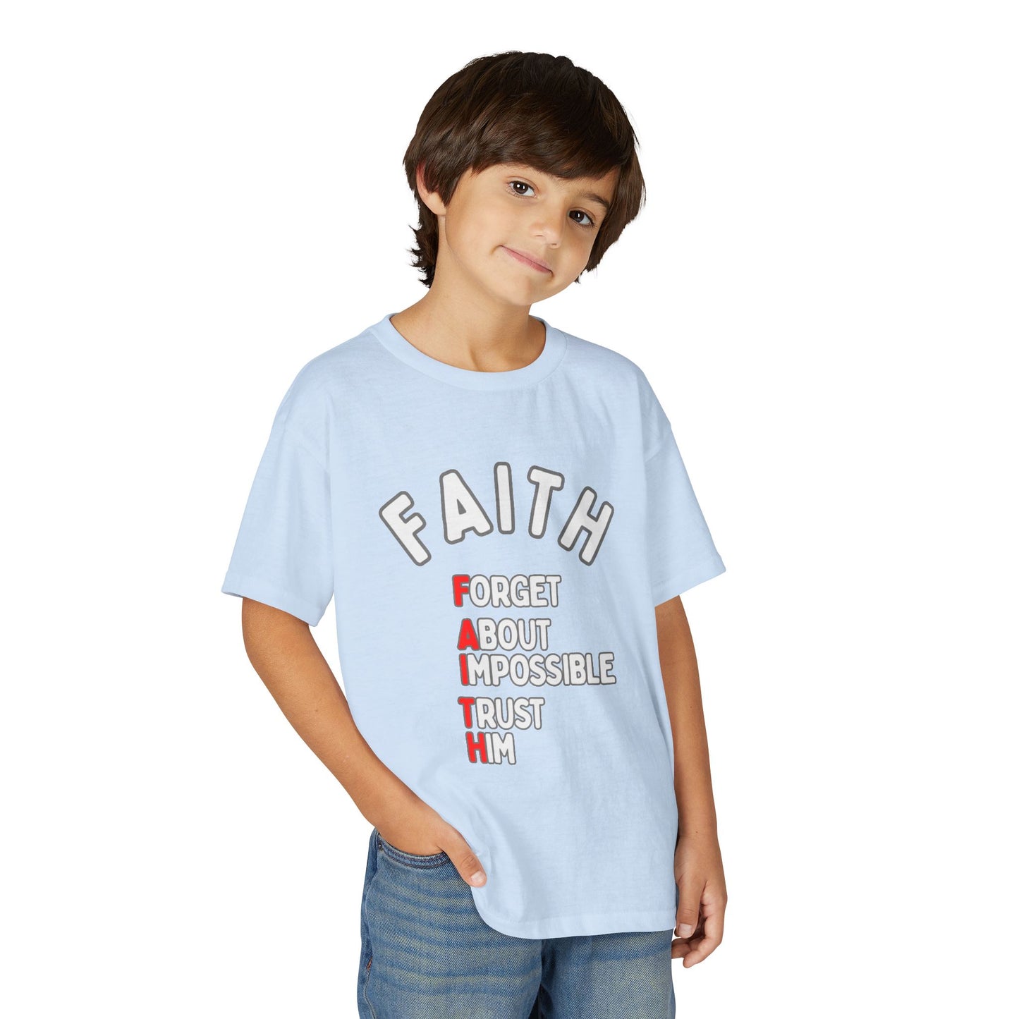 Forget About Impossible, Trust Him Youth Christian Tee