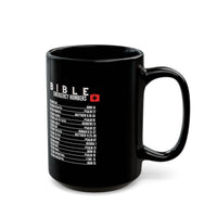Bible Emergency Numbers Black Coffee Mug (11oz/15oz)