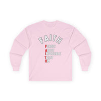 Faith Long-Sleeve Cotton Tee – Forget About Impossible, Trust Him