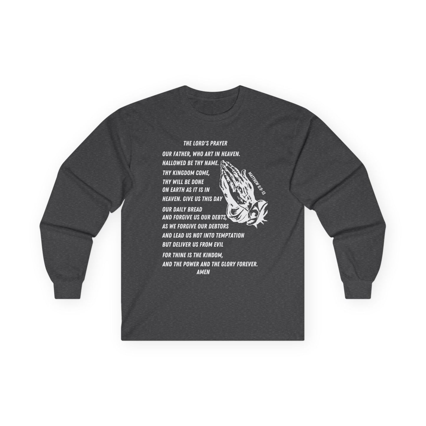 The Lord's Prayer Long Sleeve Tee- White