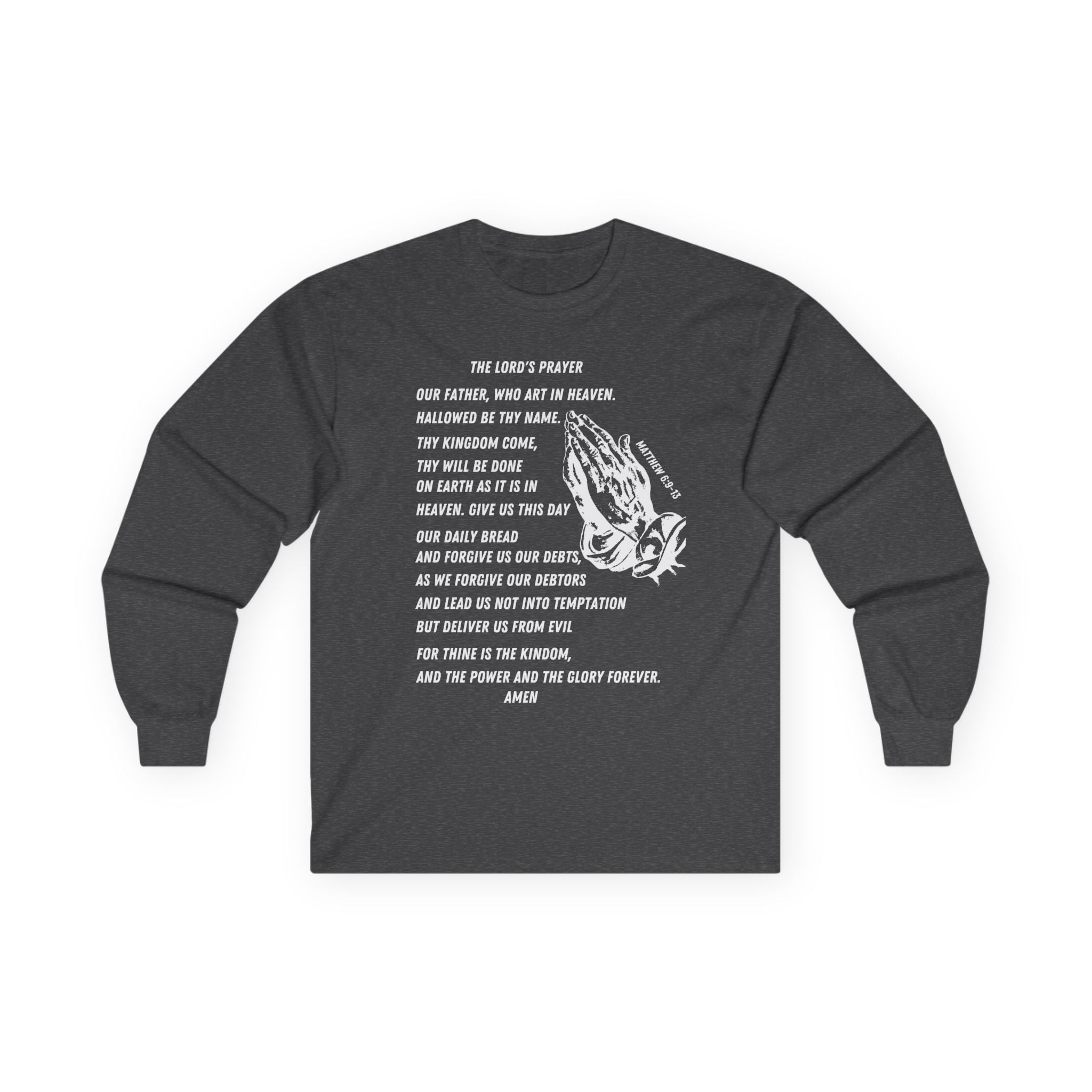 The Lord's Prayer Long Sleeve Tee- White