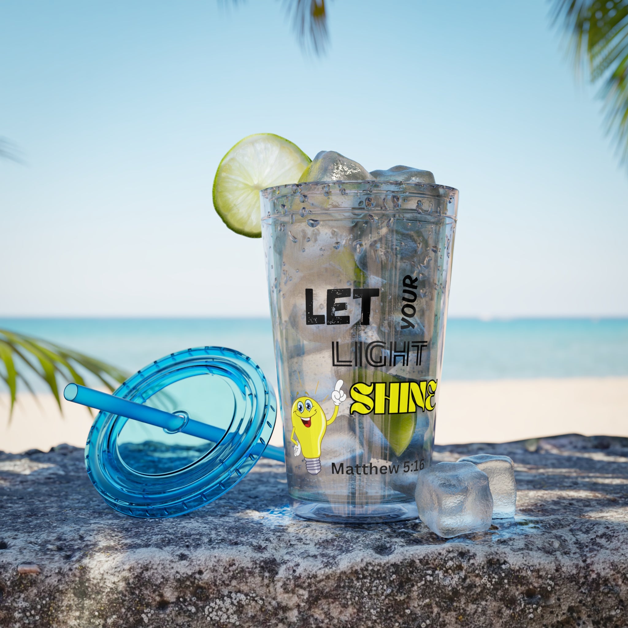Let Your Light Shine 16oz Tumbler With Straw