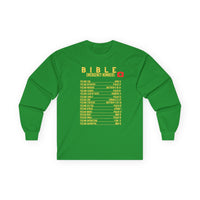 Bible Emergency Numbers Long Sleeve Tee - Gold