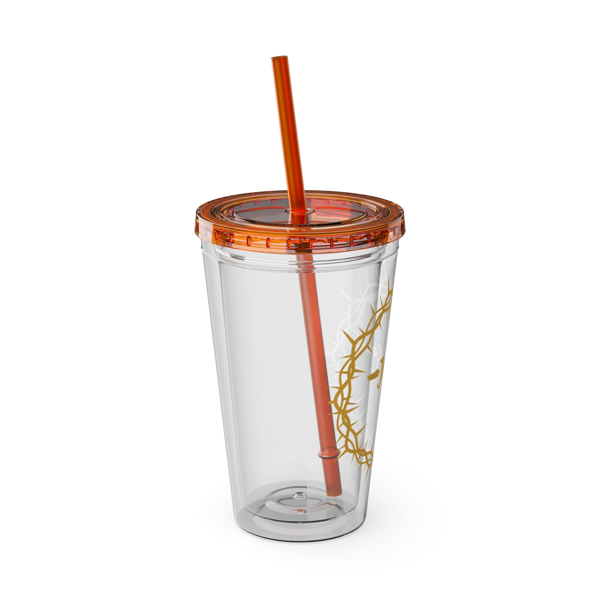 Jesus Crown of Thorns 16oz Tumbler with Straw