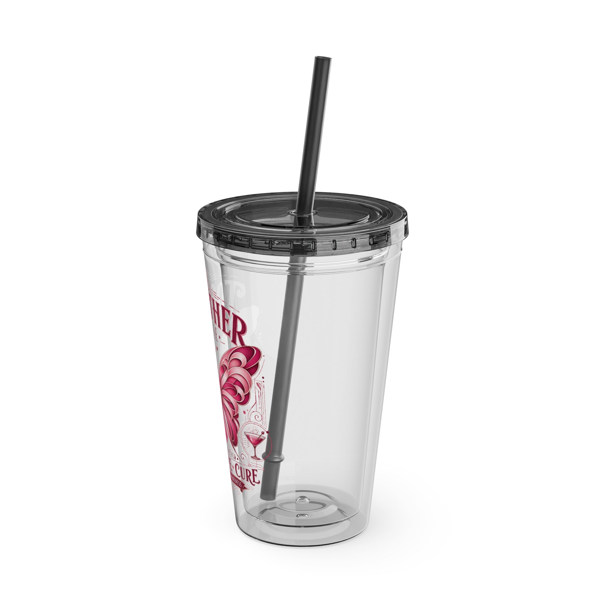 Together We Rise Butterfly Breast Cancer 16oz Tumbler with Straw