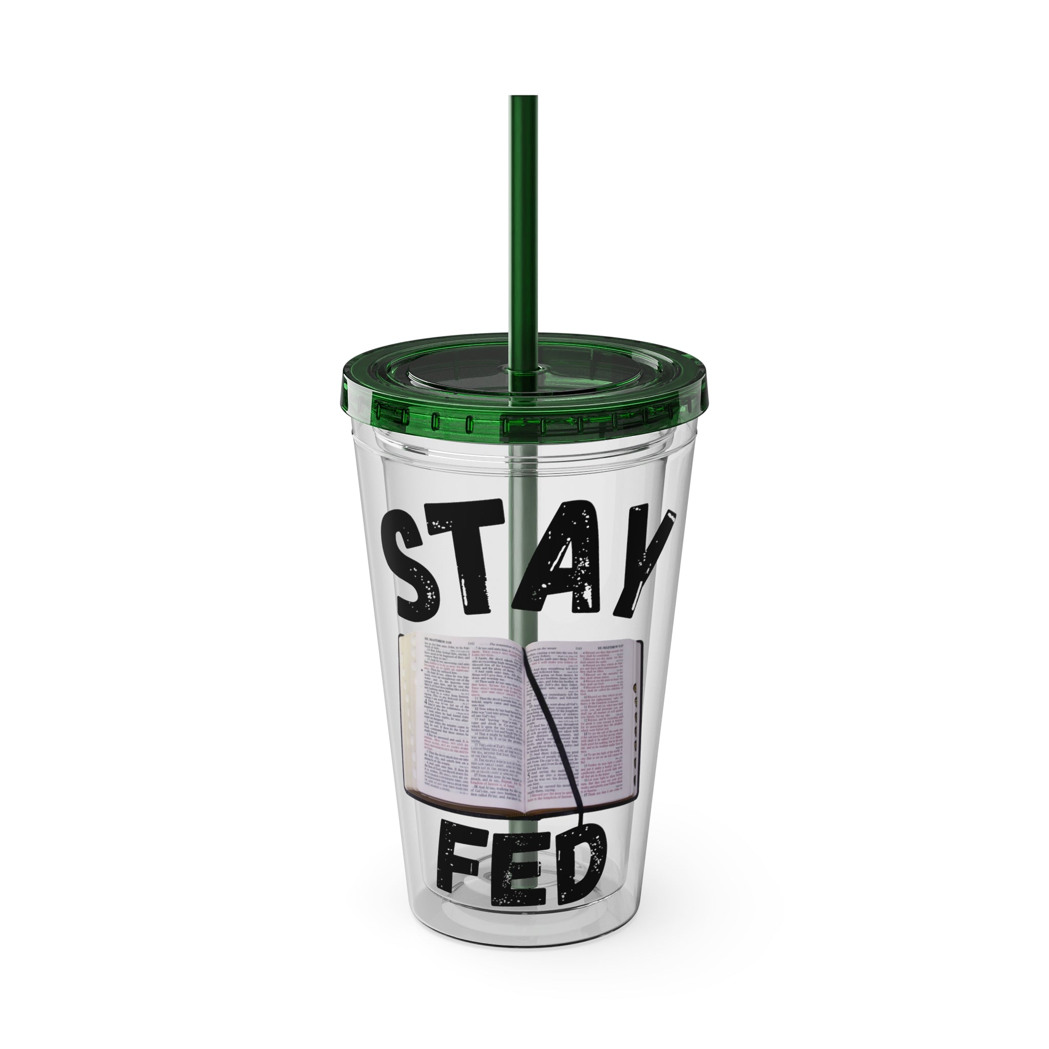 Stay Fed 16oz Tumbler with Straw