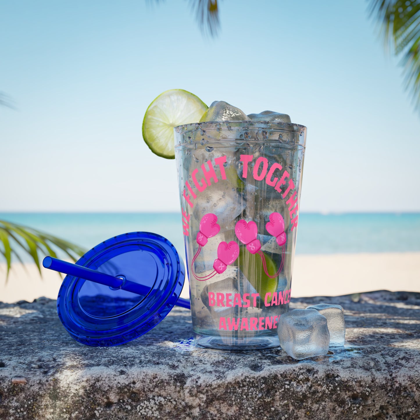 "We Fight Together" 16oz Tumbler with Straw Cup