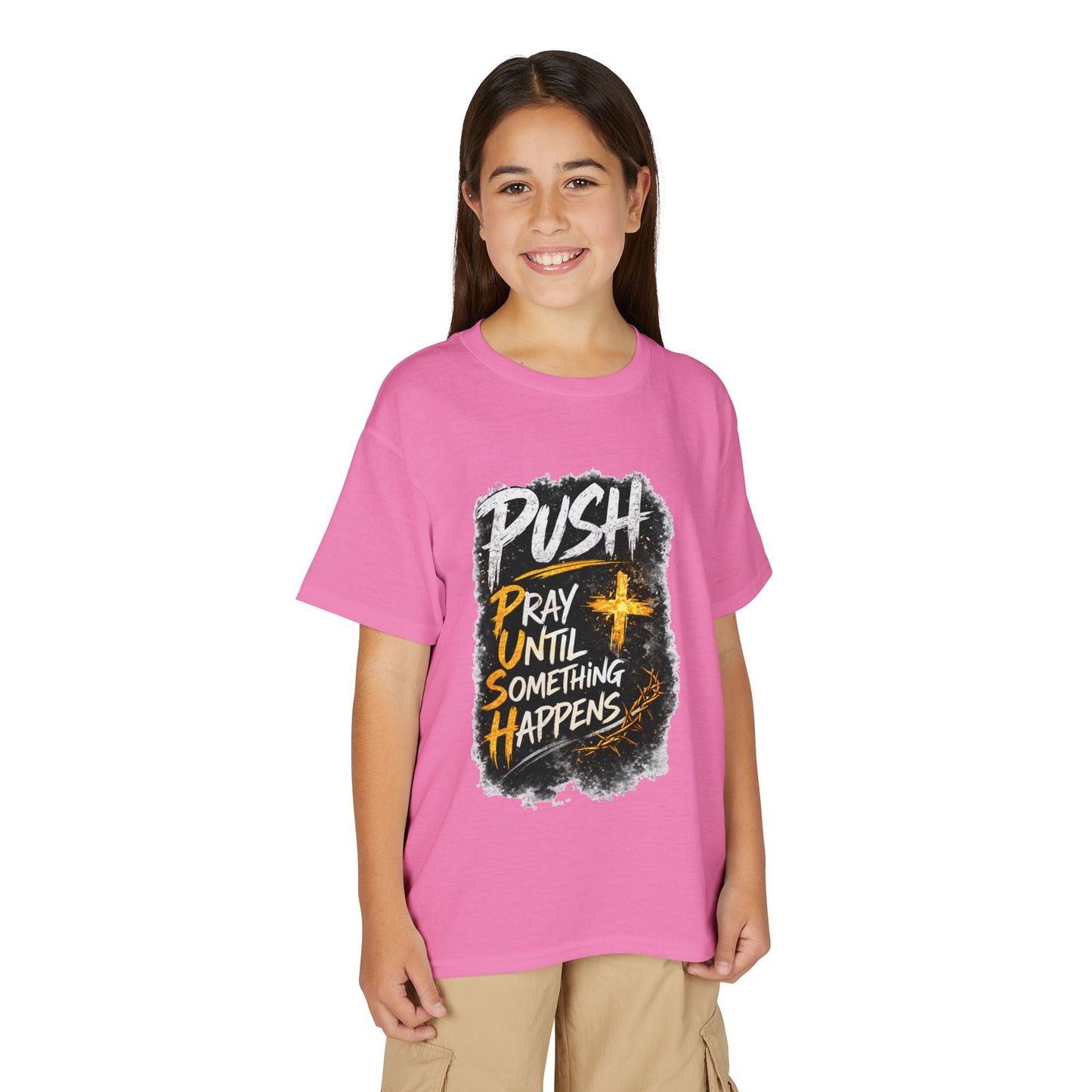 "Push: Pray Until Something Happens" Youth T-shirt