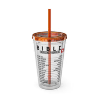 Bible Emergency Numbers 16oz Tumbler with Straw