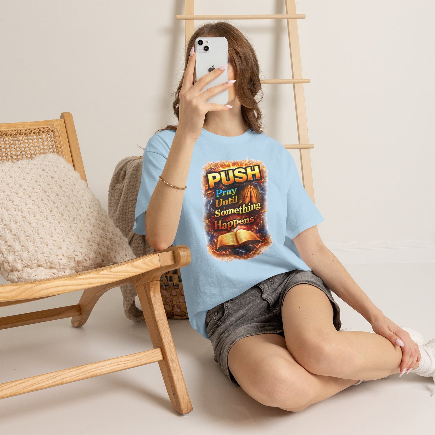Push: Pray Until Something Happens T-Shirt — Bible 1