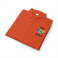 Autism Puzzle Heart Polo - Black