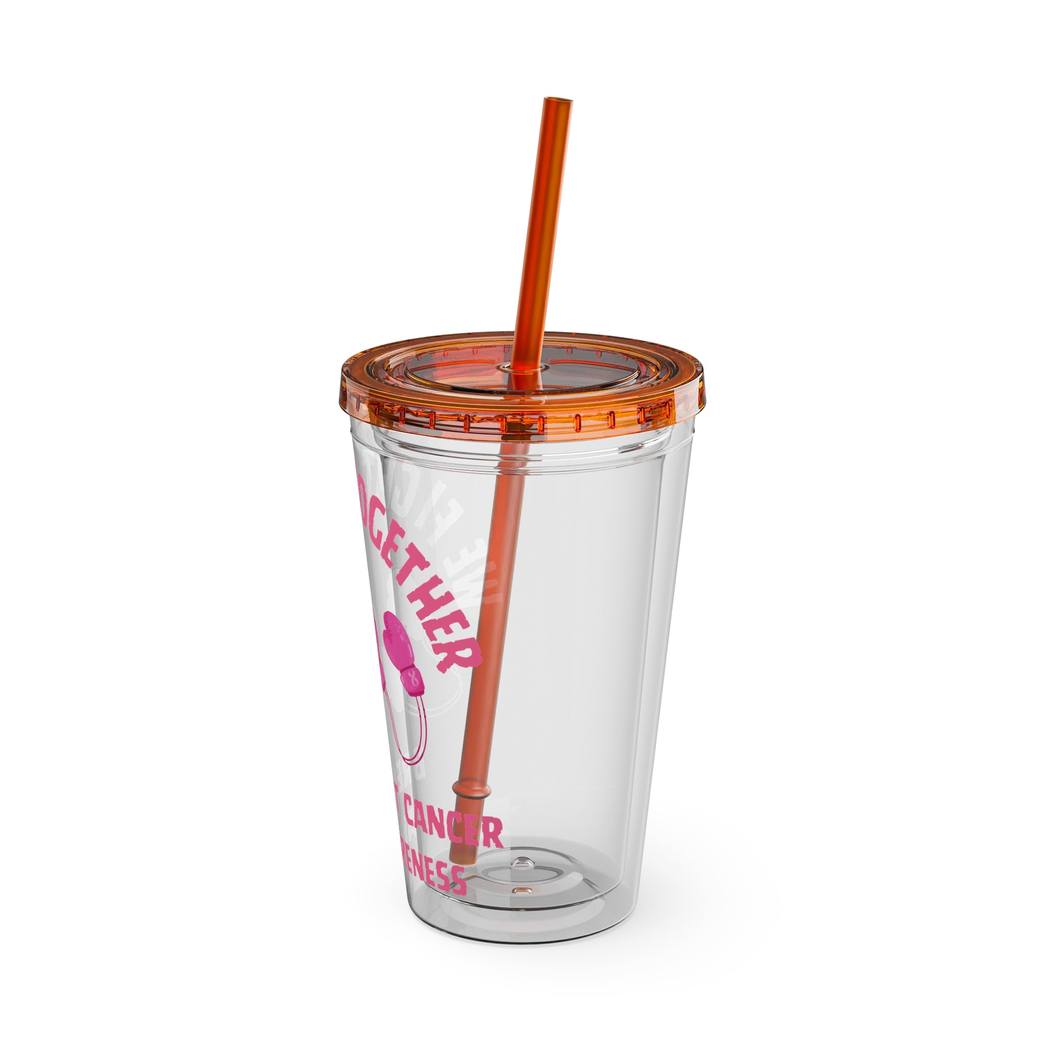 "We Fight Together" 16oz Tumbler with Straw Cup