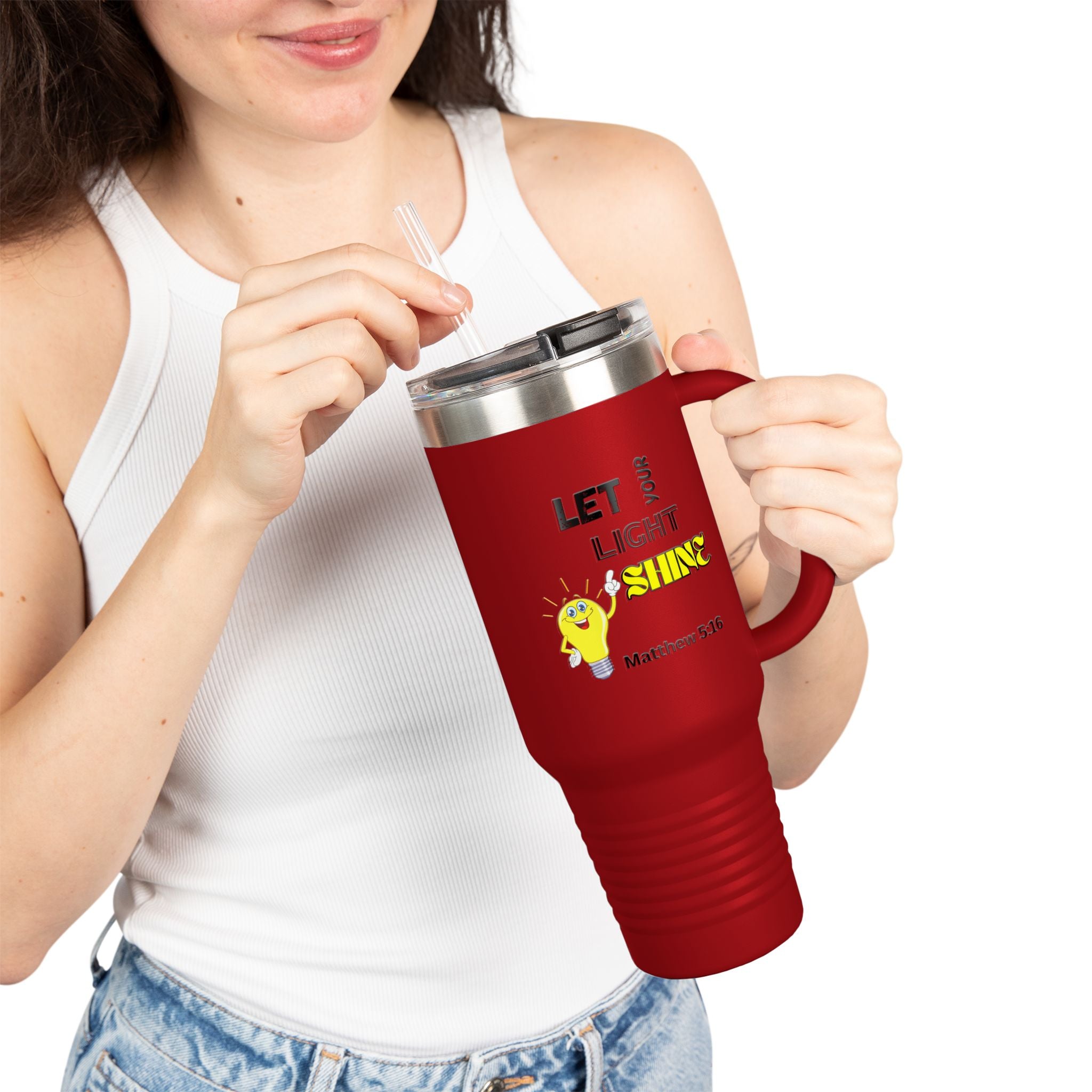 Let Your Light Shine 40oz Insulated Travel Mug — Matthew 5:16