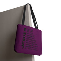 Christian JESUS IS Tote Bag - Purple