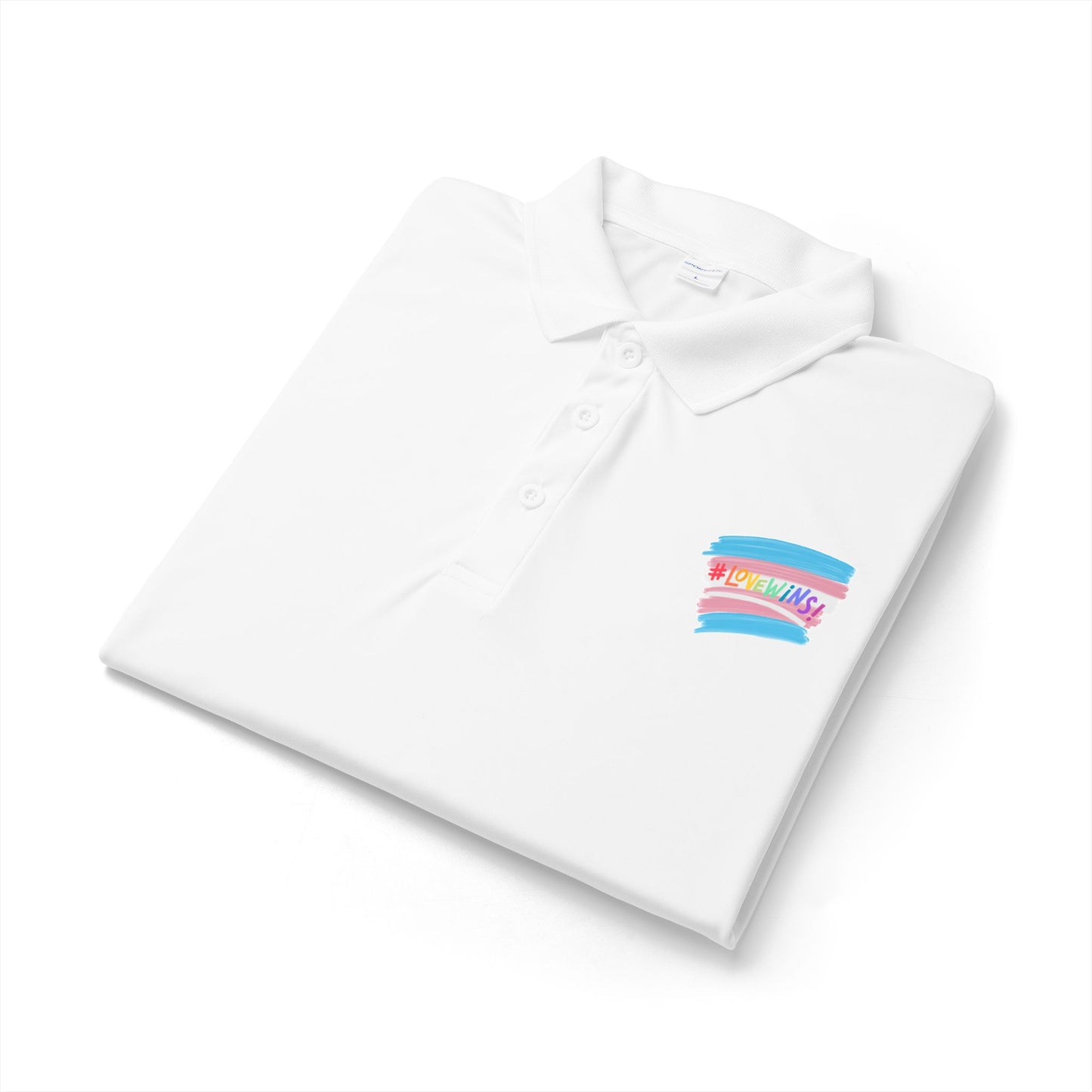 Trans Airbrush Love Wins Polo