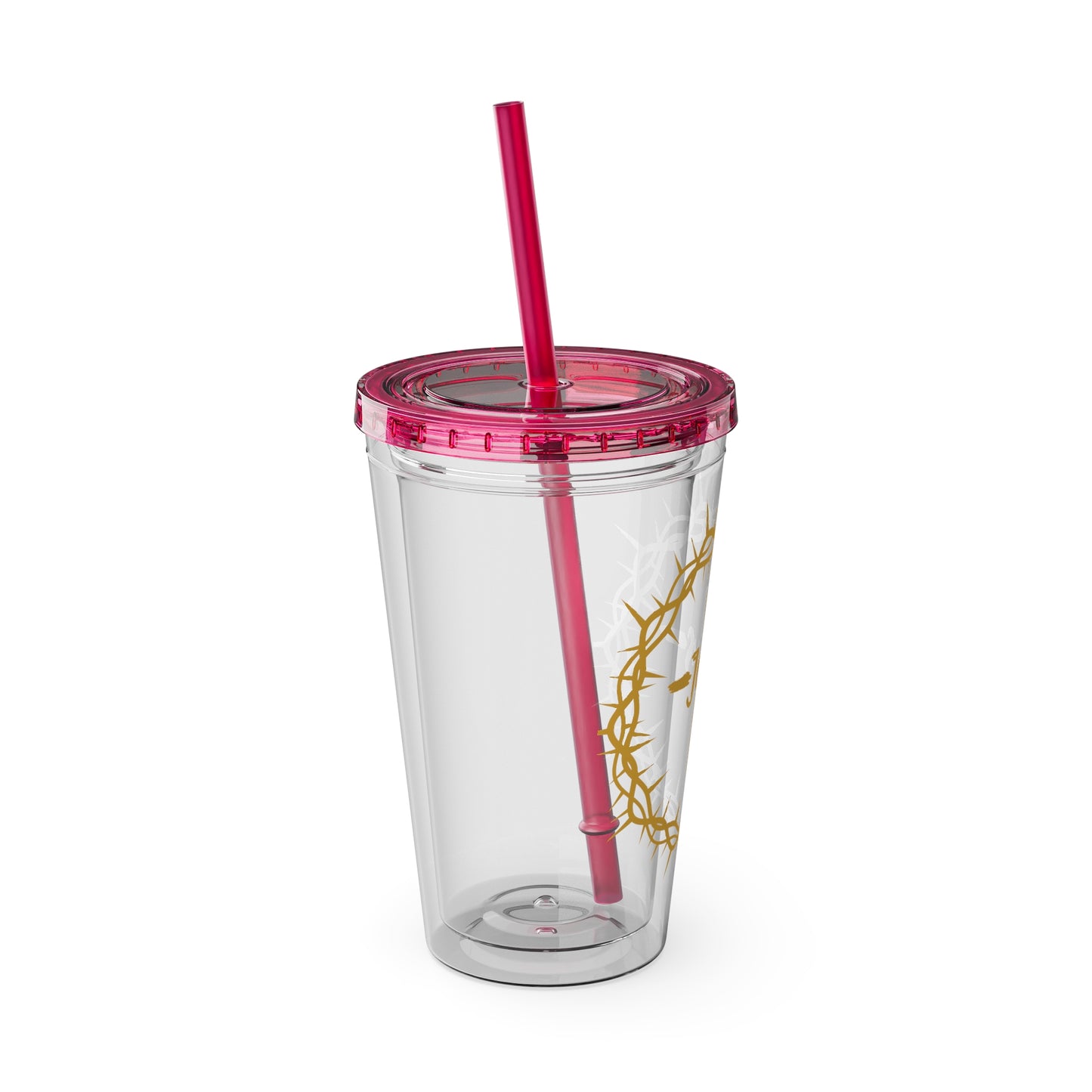 Jesus Crown of Thorns 16oz Tumbler with Straw