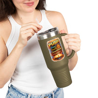“Push Pray Until Something Happens” 40oz - Insulated Travel Mug - Bible