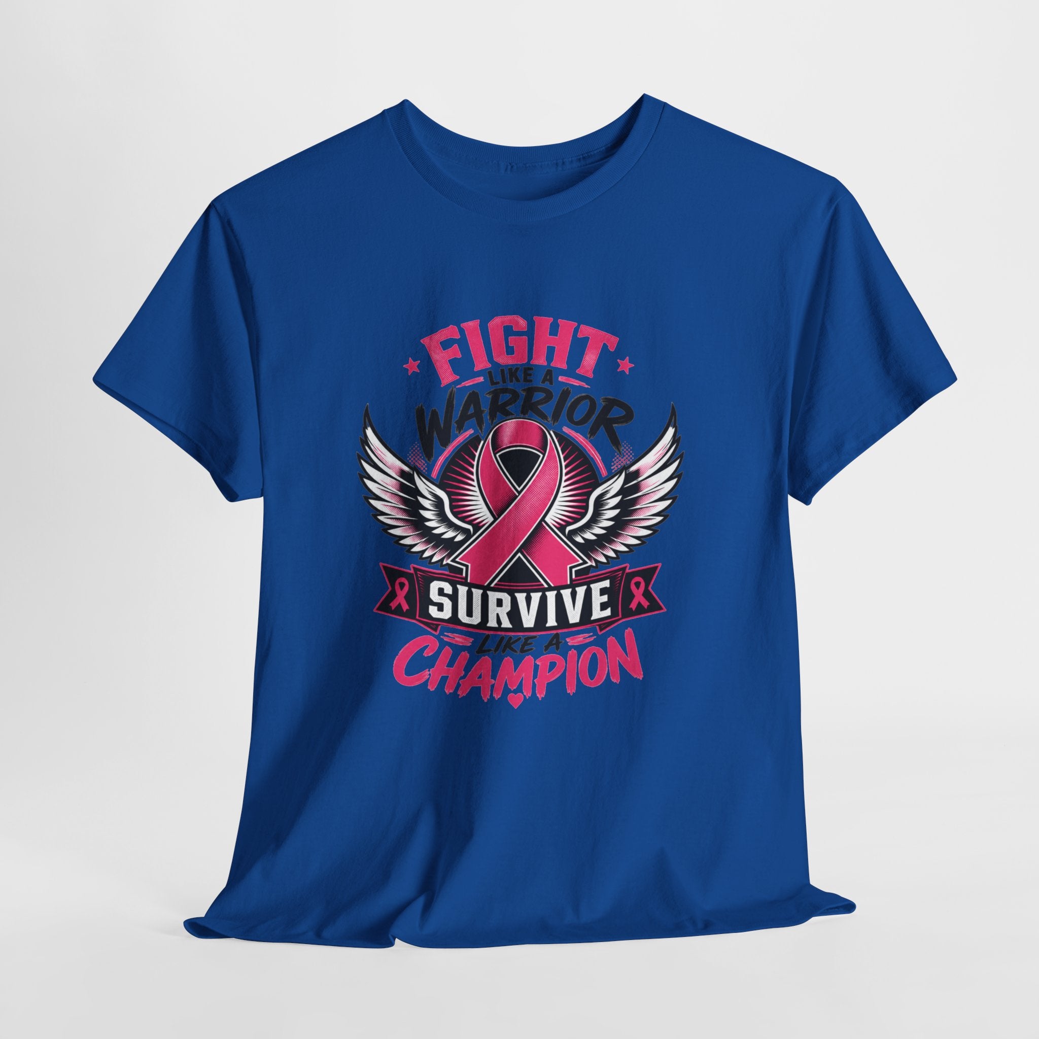 Fight Like a Warrior, Survive Like a Champion Breast Cancer Awareness T-Shirt