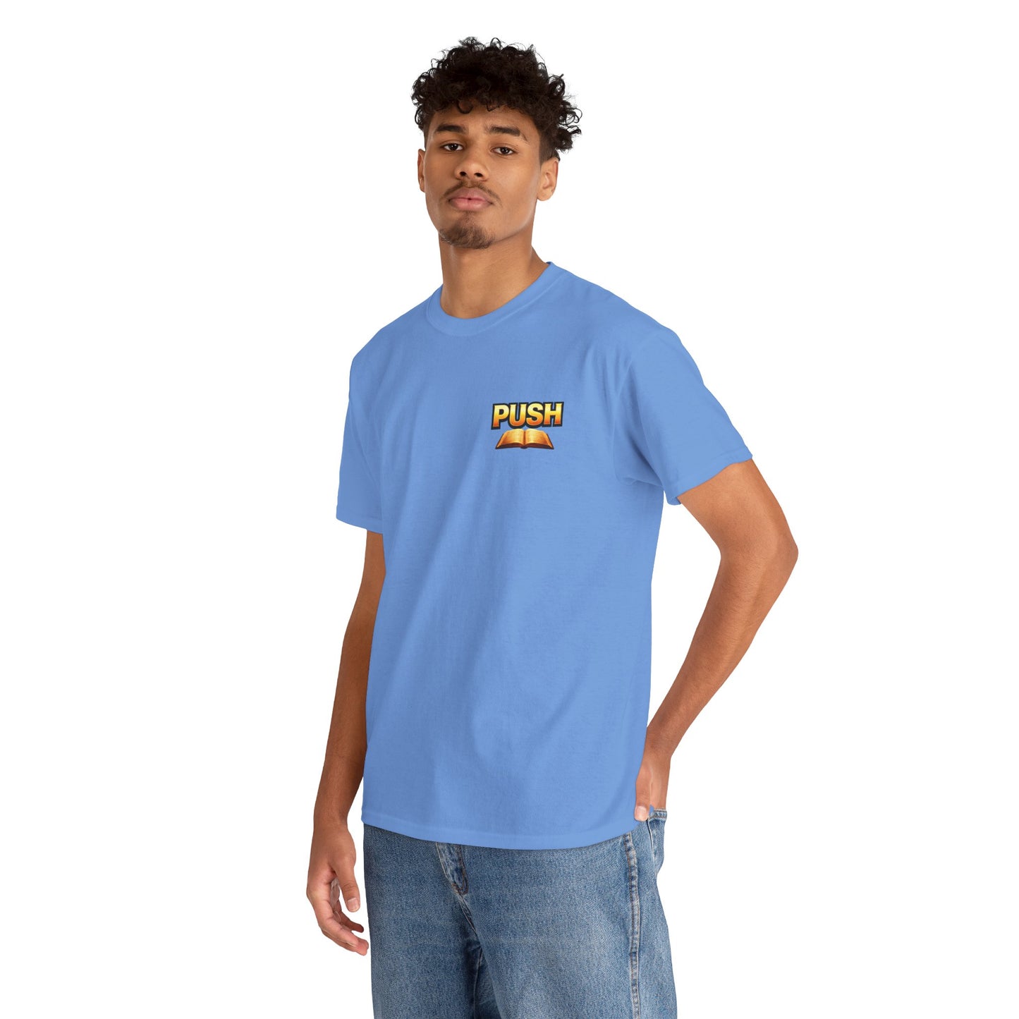 PUSH: Pray Until Something Happens Front/Back Tee - Bible