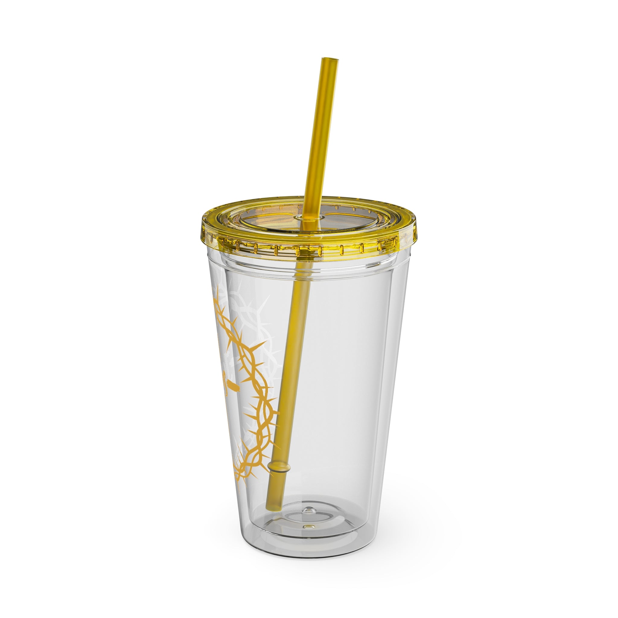 Jesus Crown of Thorns 16oz Tumbler with Straw