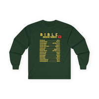 Bible Emergency Numbers Long Sleeve Tee - Gold