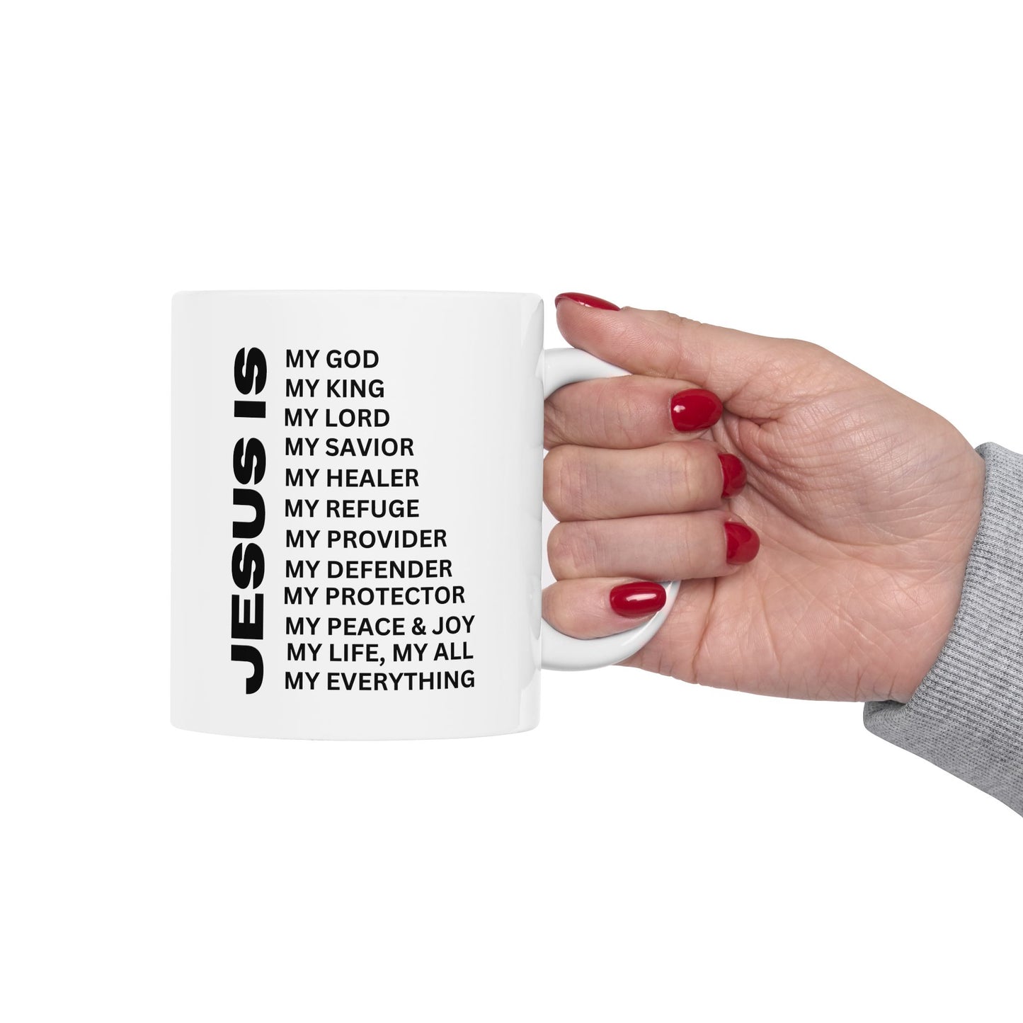 Christian JESUS IS White Coffee Mug (11oz, 15oz)