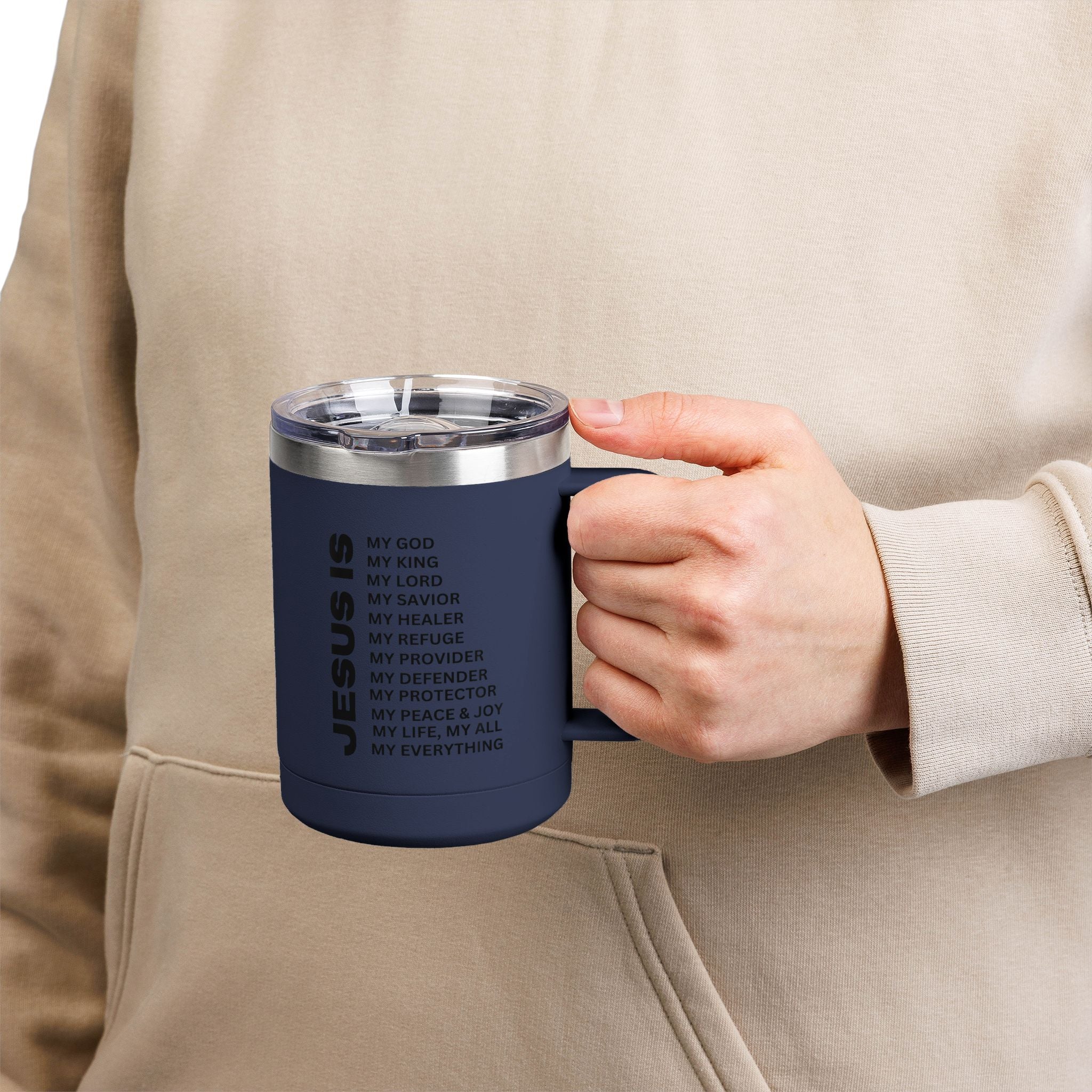 Christian Jesus Is 15oz Tumbler - Black