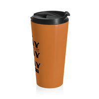 Pray On It Pray Over It Pray Through It Orange Stainless Steel Travel Mug