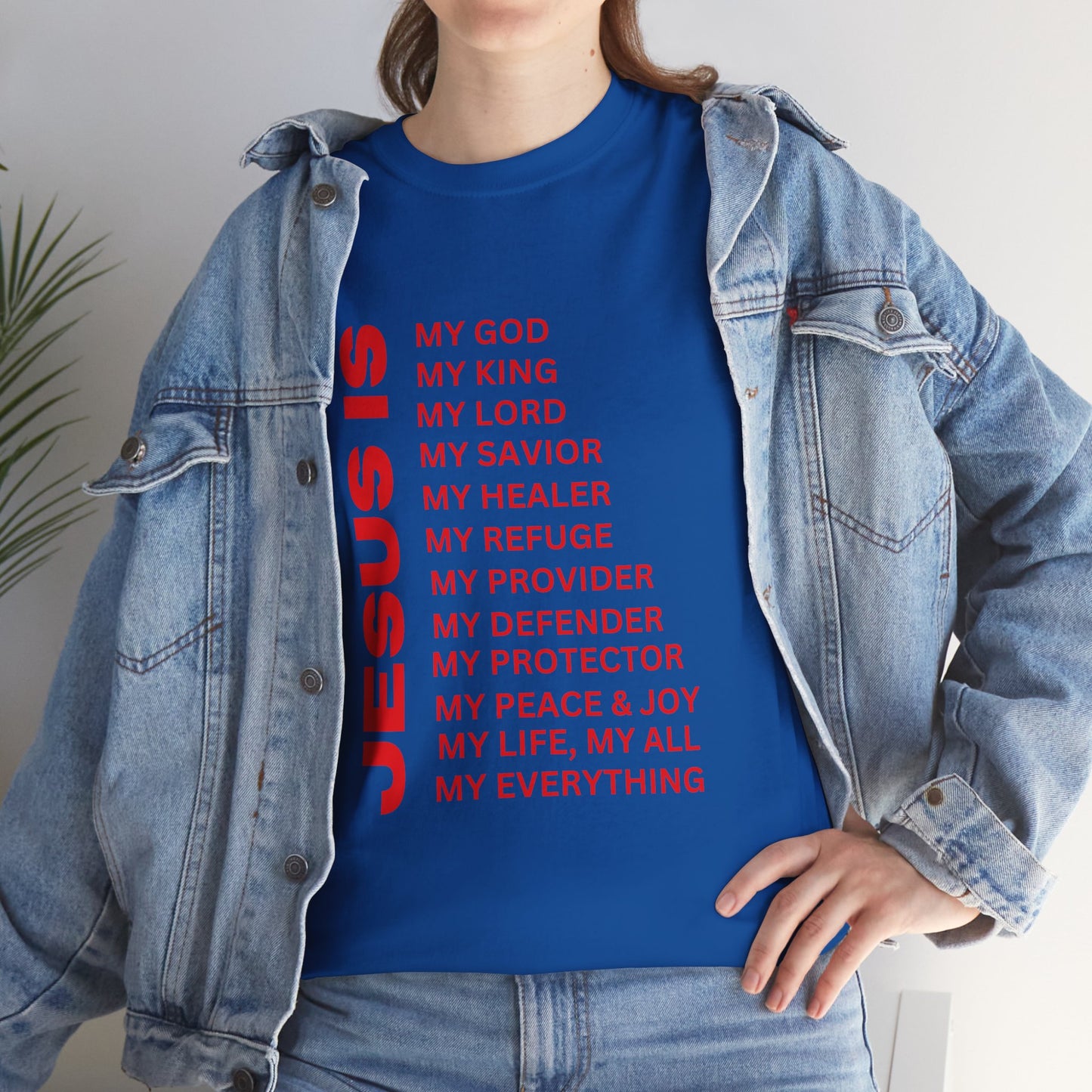 Christian JESUS IS T-Shirt - Red