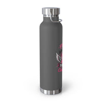 Fight Warrior Survive Champion Pink Ribbon 22oz Insulated Water Bottle