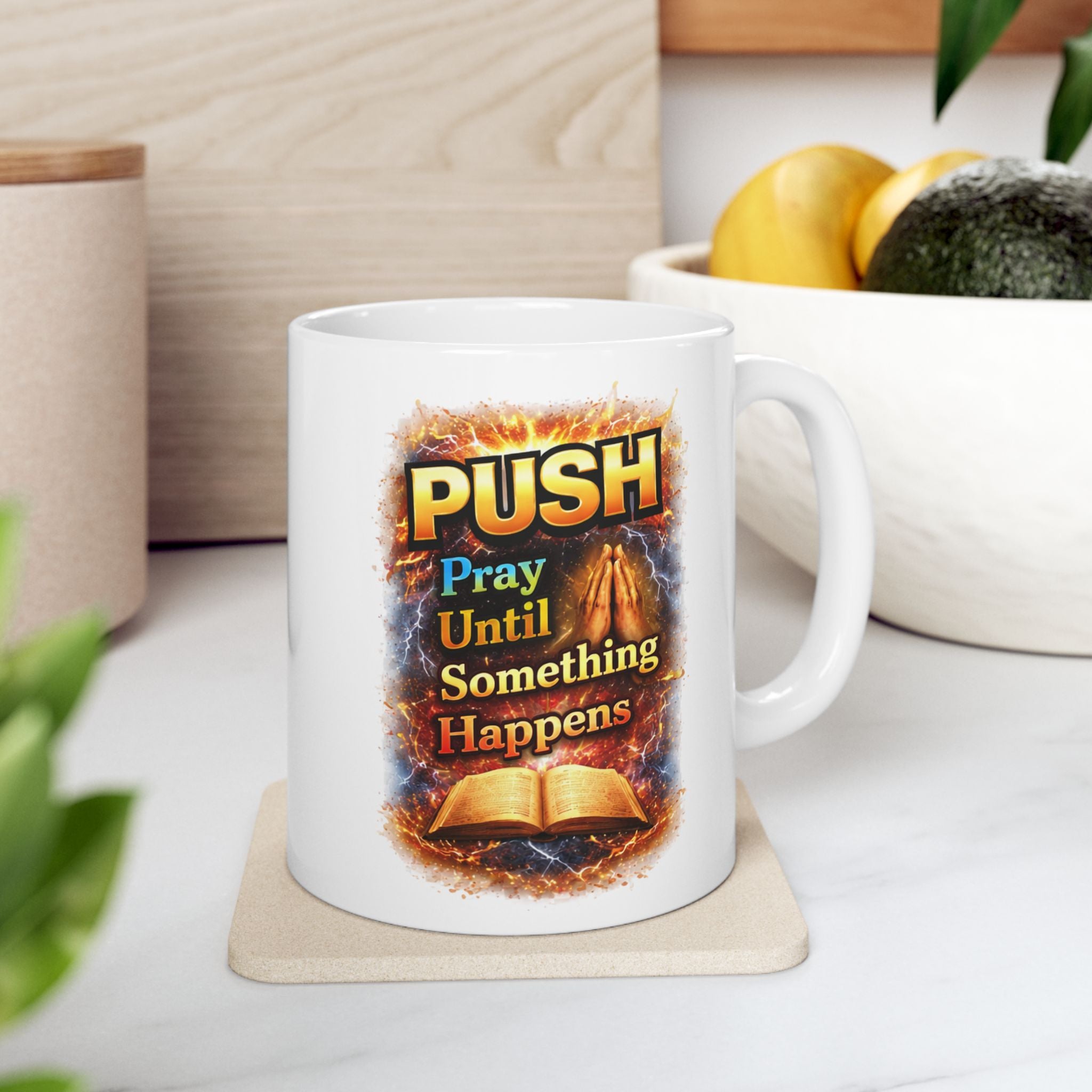 Push White Coffee Mug - Bible (11oz/15oz)