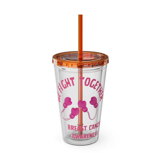 "We Fight Together" 16oz Tumbler with Straw Cup