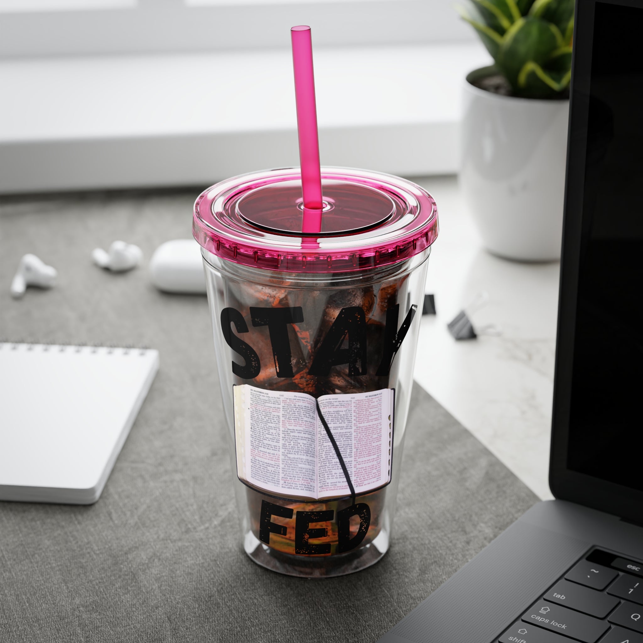 Stay Fed 16oz Tumbler with Straw