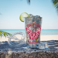 Together We Rise Butterfly Breast Cancer 16oz Tumbler with Straw