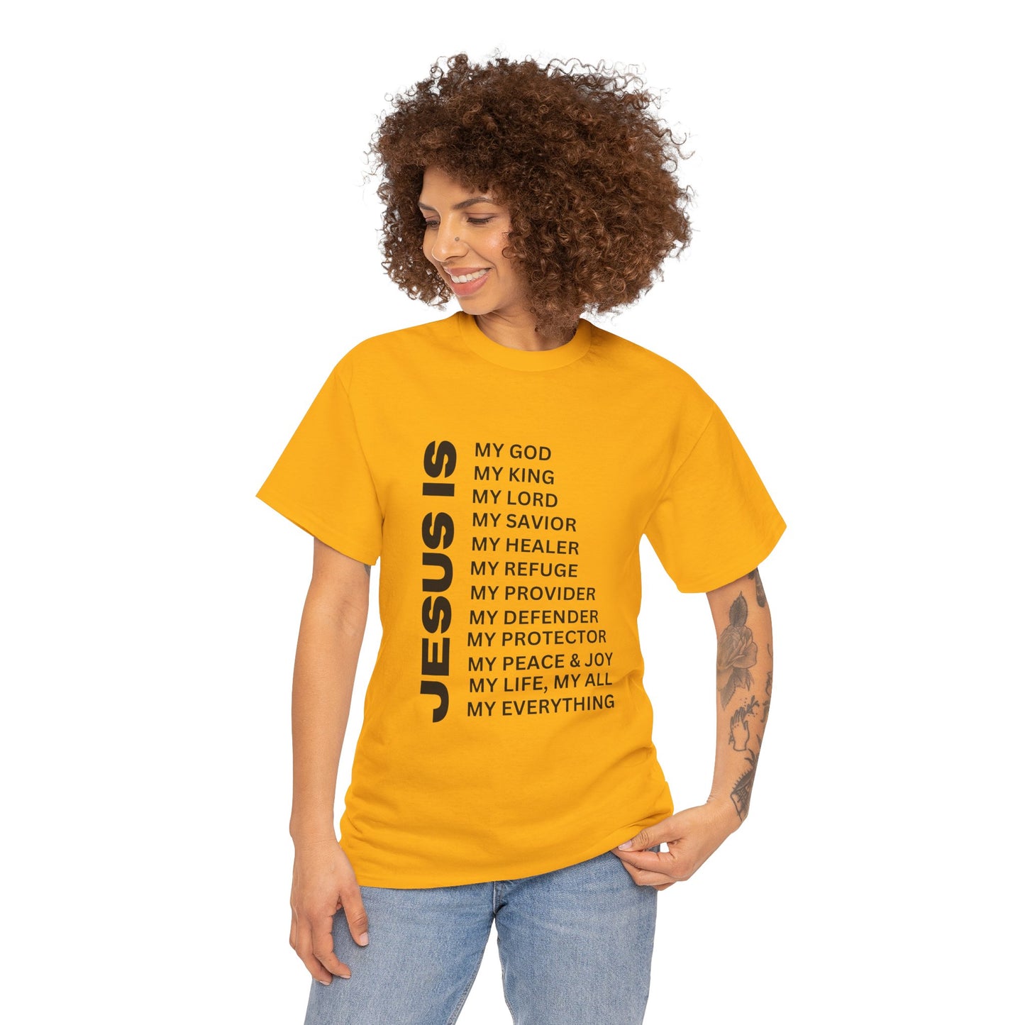 Christian JESUS IS T‑Shirt - Black