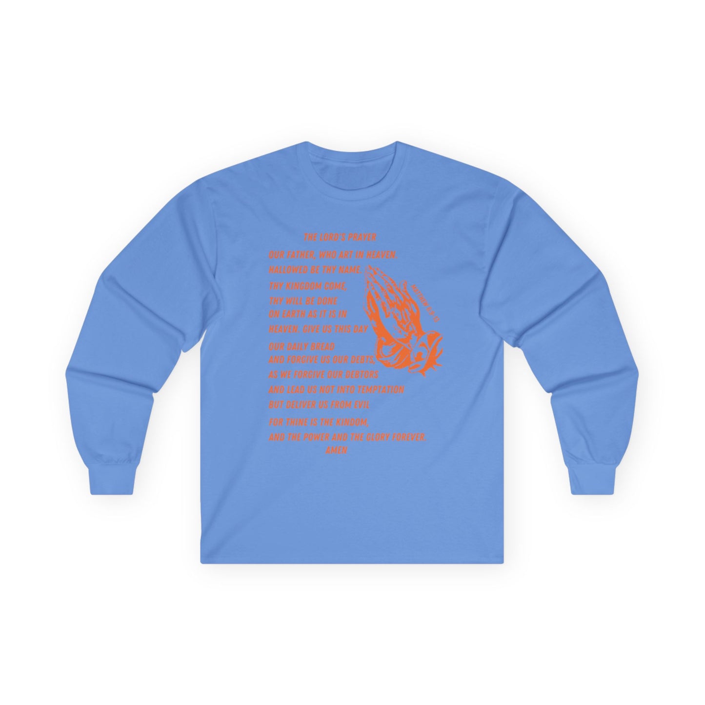 The Lord's Prayer Long Sleeve Tee - Orange